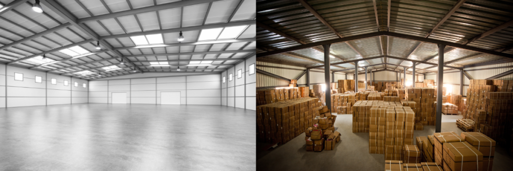 természetes és mesterséges fény alkalmazása raktár világítása során